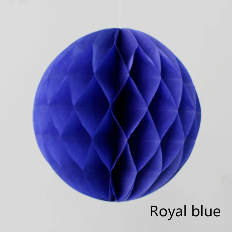 7 размер бумажный Pom Poms мяч с бумажными сотами бумажный фонарь украшения для свадьбы и дня рождения подарок ремесло DIY подвесной бумажный шар вечерние принадлежности - Цвет: FW Royal blue
