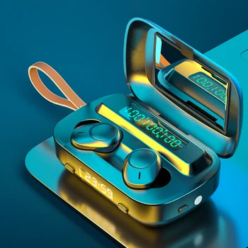 

Wireless Bluetooth V5.1 Earphone HD Stereo Sports Headset Noise Reduction LED Display 2000Ah Charge Case For Xiaomi Huawei