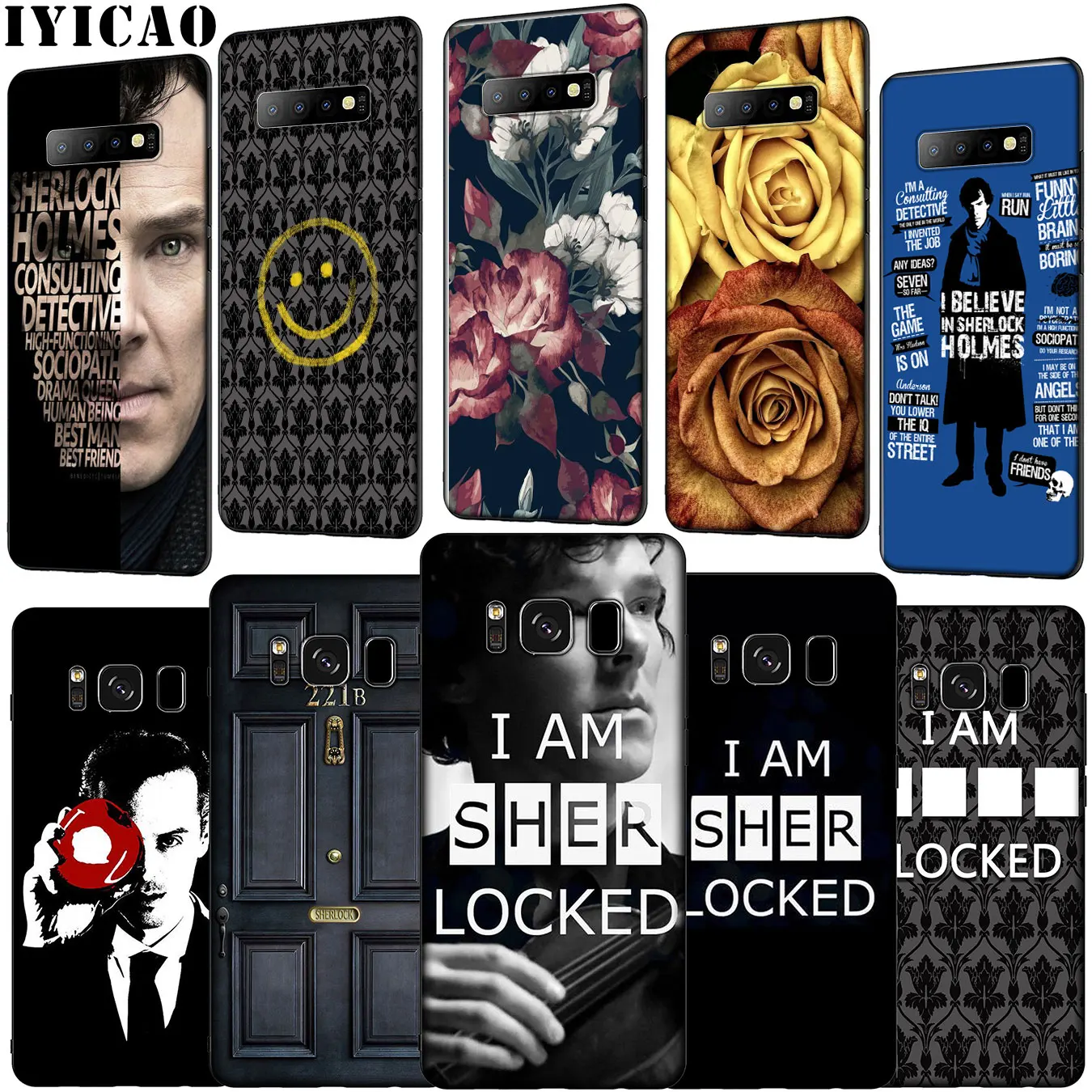 IYICAO 221B Sherlock Holmes Soft Silicone Phone Case for Samsung Galaxy S20 Ultra S10 Lite S9 S8 Plus S6 S7 Edge S10e Cover |
