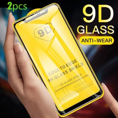 2pcs/lot 9D Curved Full Protective Glass Film Redmi 8 7 7A 6 6A Note 8 Pro Protector For Xiaomi Mi 8 9 SE A2 Lite Tempered Glass