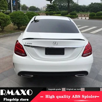 

For Benz W205 Spoiler 2015-2018 C-class C180 200 260 300 C63 High Quality ABS Material Car Rear Wing Color Rear Spoiler