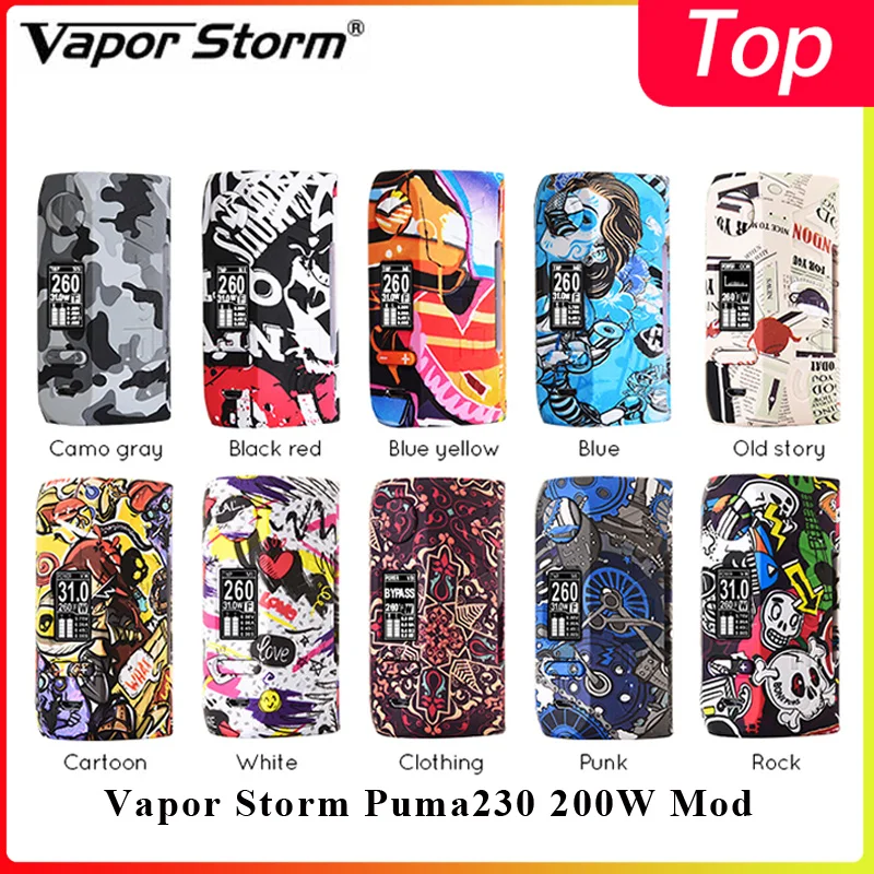  Vapor Storm Storm 230 Bypass 200W TC Box Mod Vaper Mod FIT Electronic Cigarette RDA RDTA by Dual 18
