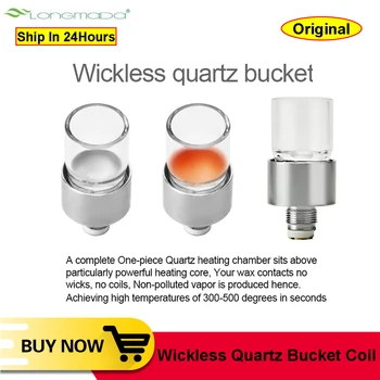 

Original Longmada Wickless Quartz Bucket Coil Heating Core Coil Wax Vape Starter Kit 510 For Motar Wax Vape Tank Atomizer Coil