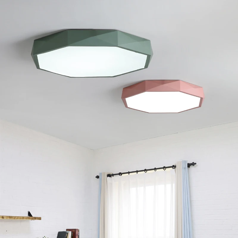 

Modern macarons led Ceiling lights Geometric lamps Ceiling children's room ceiling light color smart ceiling for bedroom light