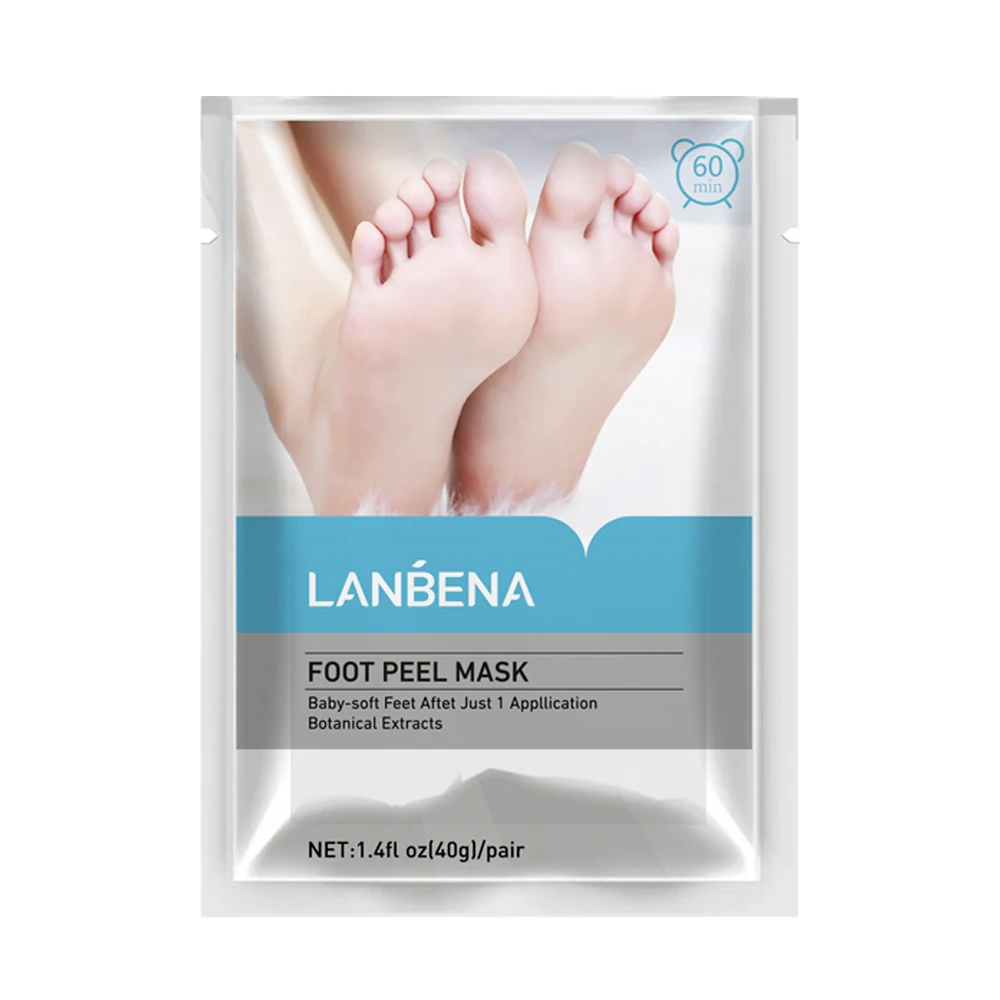 Отшелушивающая маска для ног LANBENA носочки педикюра отшелушивающая омертвевшая