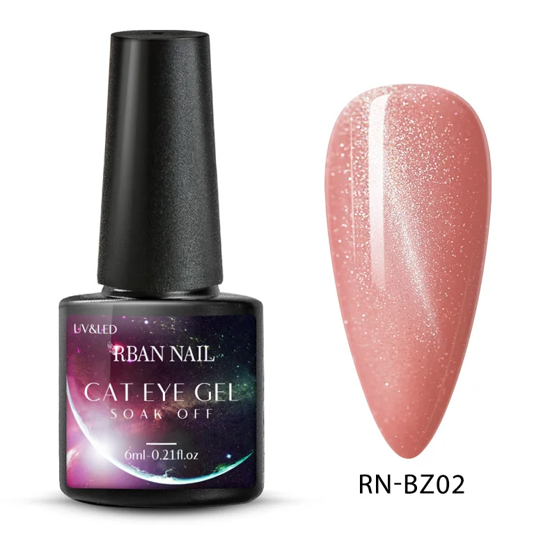 RBAN NAIL 6 мл телесный розовый кошачий глаз УФ гель лак для ногтей Led ногтей носки с гелевой подошвой от длительного полупостоянного гель лак для ногтей - Цвет: Q01837