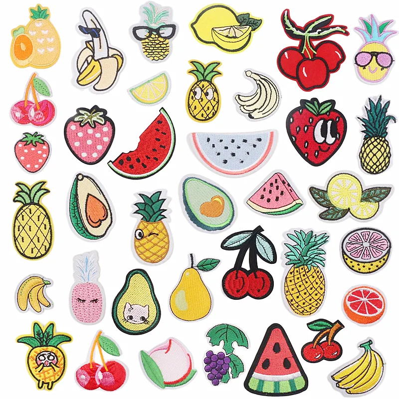 

1PCS Embroidery Fruit Combination Cloth Paste Jackets Embroidery Decoration Handmade Sewing Iron-on Crafts Accessories Badges