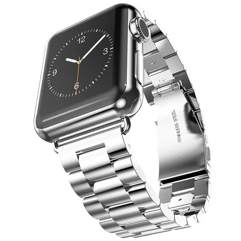 Ремешок из нержавеющей стали для Apple Watch, 42 мм, 38 мм, 44 мм, 40 мм, металлический браслет для наручных часов iwatch, серия 4, 3, 2, 1