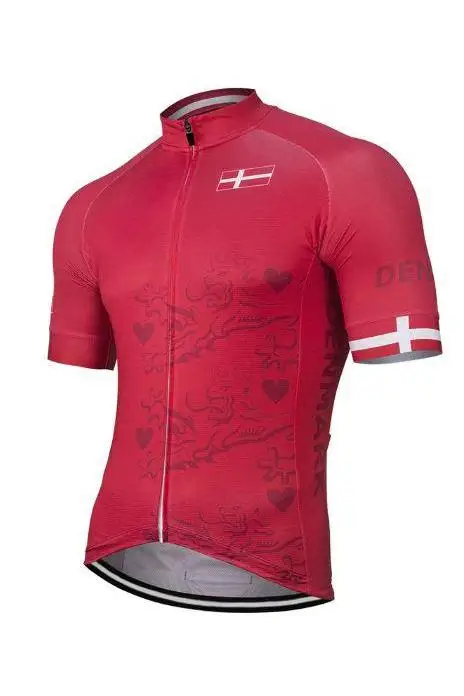 Team Denmark Cycling Jersey Unisex Short Sleeve Clothing Apparel Quick Dry Moisture Wicking Sports | Спорт и развлечения