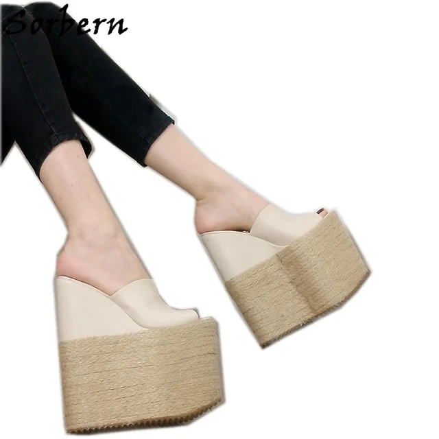 cream high heels