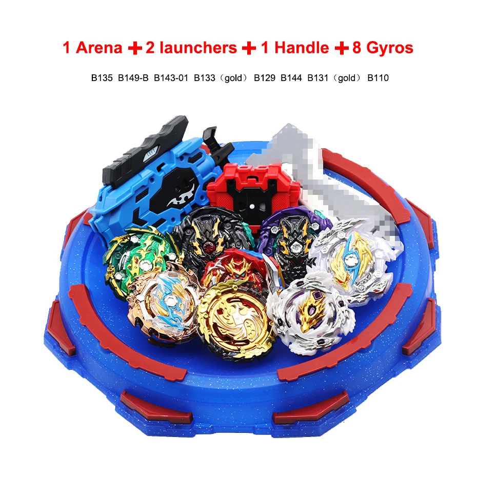 TAKARA TOMY Beyblade Arena fusion of Metal Avec Lanceur Beyblade explosion с пусковой установкой детские игрушки - Цвет: 8pcsset08