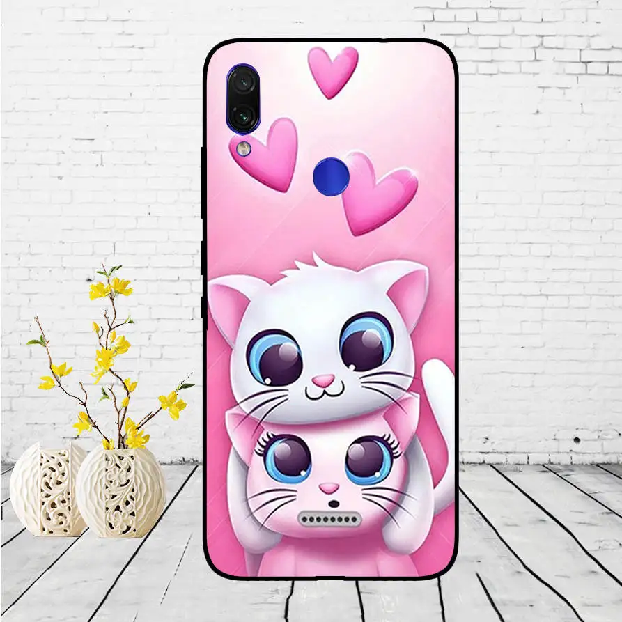 Untuk Xiaomi Redmi Note 7 Hitam Case Silikon Lembut Funda untuk Xiaomi Redmi Catatan 7 Hitam TPU Case Pelindung 6.3 