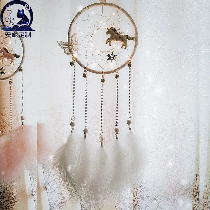 

Dreamcatcher diy wind chime funathome hanging decoration good sleep blessing unicorn gift kids Interesting craft led night light