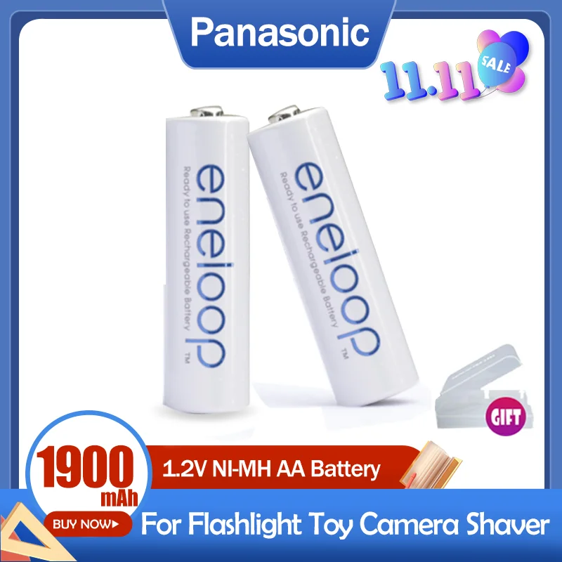 Оригинальные аккумуляторы Panasonic 1 2 в 1900 мАч Ni MH AA для камеры фонарика игрушек