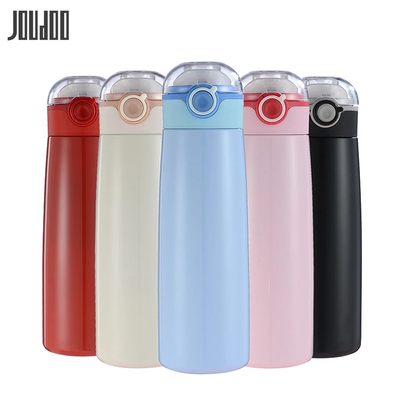 

JOUDOO Thermos Water Bottle 304 Stainless Steel Vacuum Flask Bottles Buckle Leakproof Thermal Bottle Mugs 35