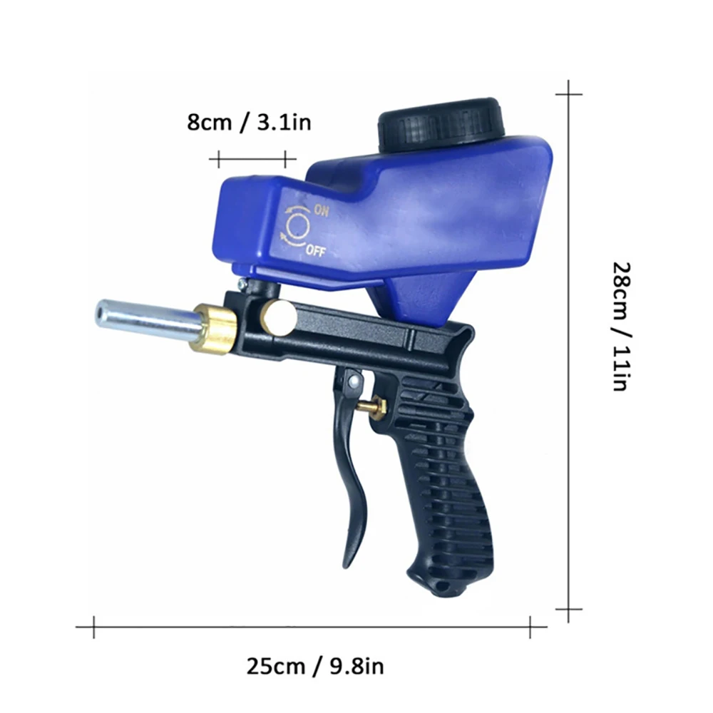 Портативное гравитационное пескоструйное пневматическое ружьё пескоструйная обработка набор ржавчины устройство мелкая DIY пескоструйная машина инструмент