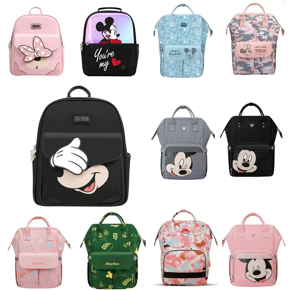 2020 New Diaper Bag Baby Disney USB Heating And Hooks Nappy Backpack heating and HOOKS | Мать и ребенок