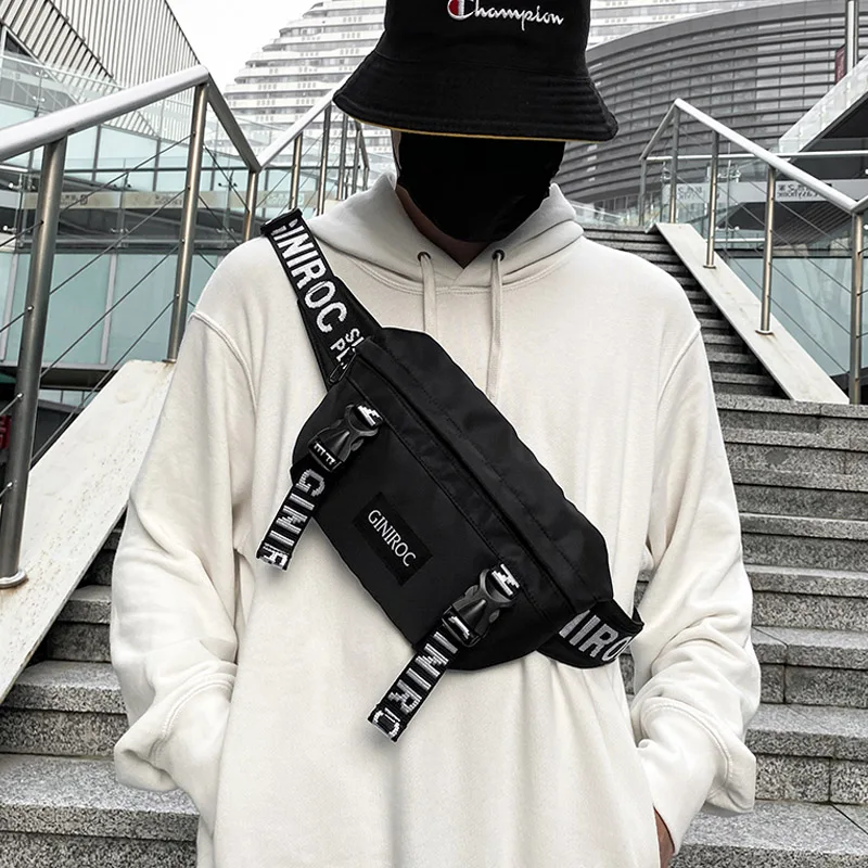 2020 Casual Men Waist Bags Street Style Chest Bag Belt Pack Canvas Unisex Crossbody Messenger Fanny Man Pouch |