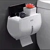 держатель для туалетной бумаги Toilet Paper Holder Towel Box Ecoco Waterproof Tube Storage Rack Wall Hanging Household Non-punch ► Photo 3/6