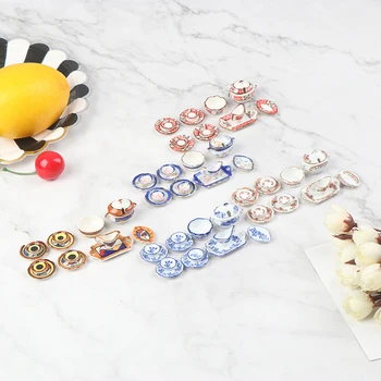 

13Pcs 1:12 Dollhouse Miniature Tableware Porcelain Ceramic Kitchen Accessories