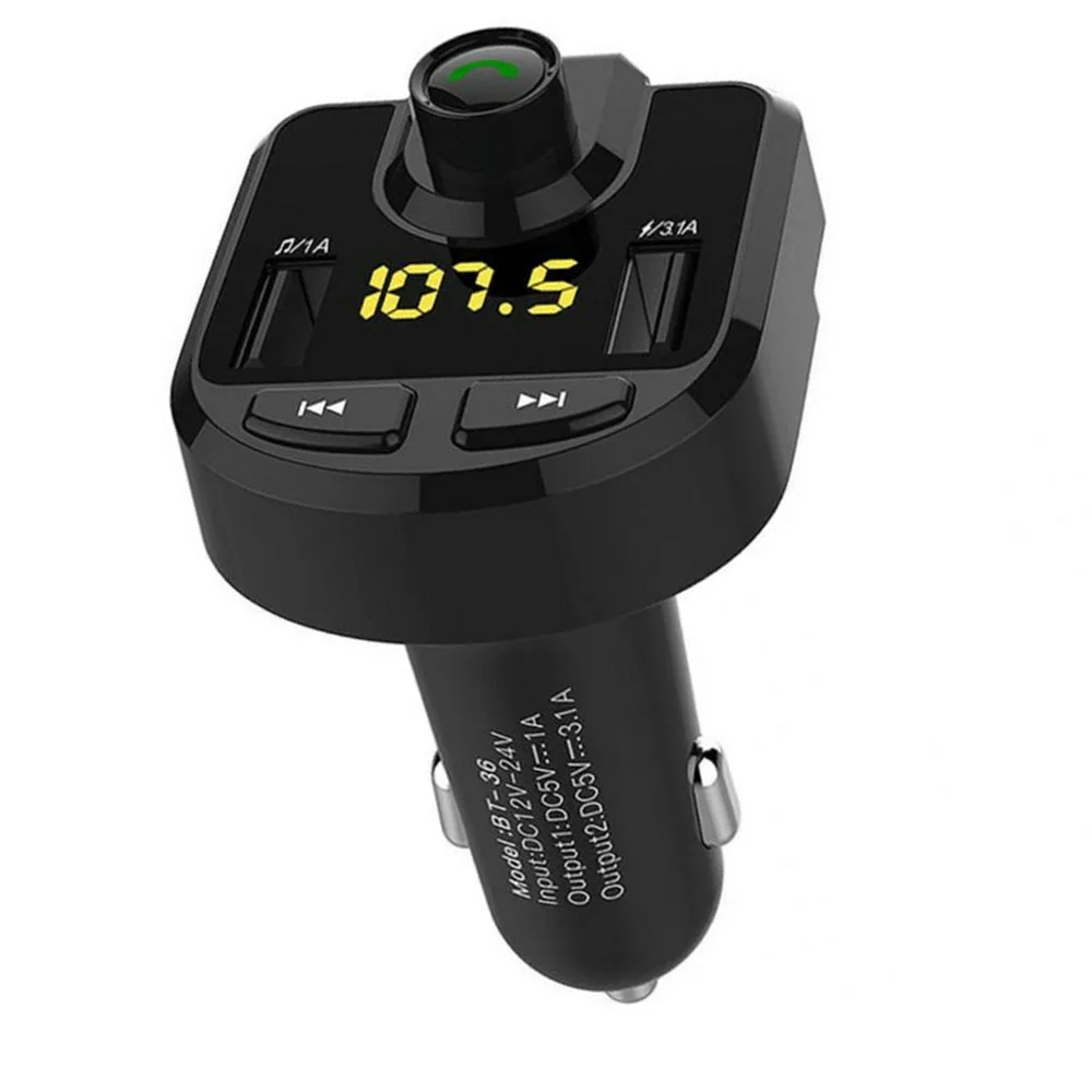 Автомобильный MP3-плеер 12V 24V Беспроводной Bluetooth автомобильный комплект свободные руки FM передатчик mp3 плеер Dual USB Зарядное устройство