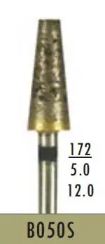 B050S 2 шт. стоматологический лабораторный алмаз полностью спеченные боры грубая песок прочный шлифовальный лак плавно хвостовик 2,35 мм лабораторные полировальные инструменты - Цвет: B050S