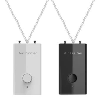 

2 Pcs Hanging Neck Air Purifier Personal Wearable Mini Portable Negative Ion Necklace Air Purifier