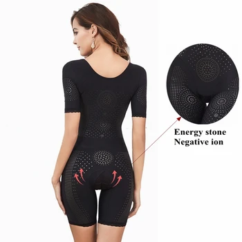 

Waist Shaping Slimming Underwear Women Full Body Shaper Bodysuit Shapewear Thigh Trimmer Energy Stone Negative Ion Tummy Control