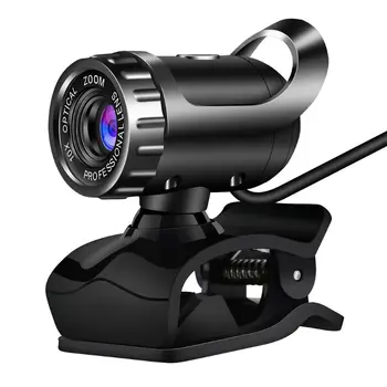 

USB Webcam Built-in Microphone 360 Degree Rotating Web Camera Clip-on for Laptop 7XED