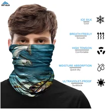 Шеи рыбной ловли Buff Бандана Брага Куэльо гетры пиратская шляпа защищают от УФ-лучей Фишер маска для лица Peche через шарф Schlauchschal; Сезон лето