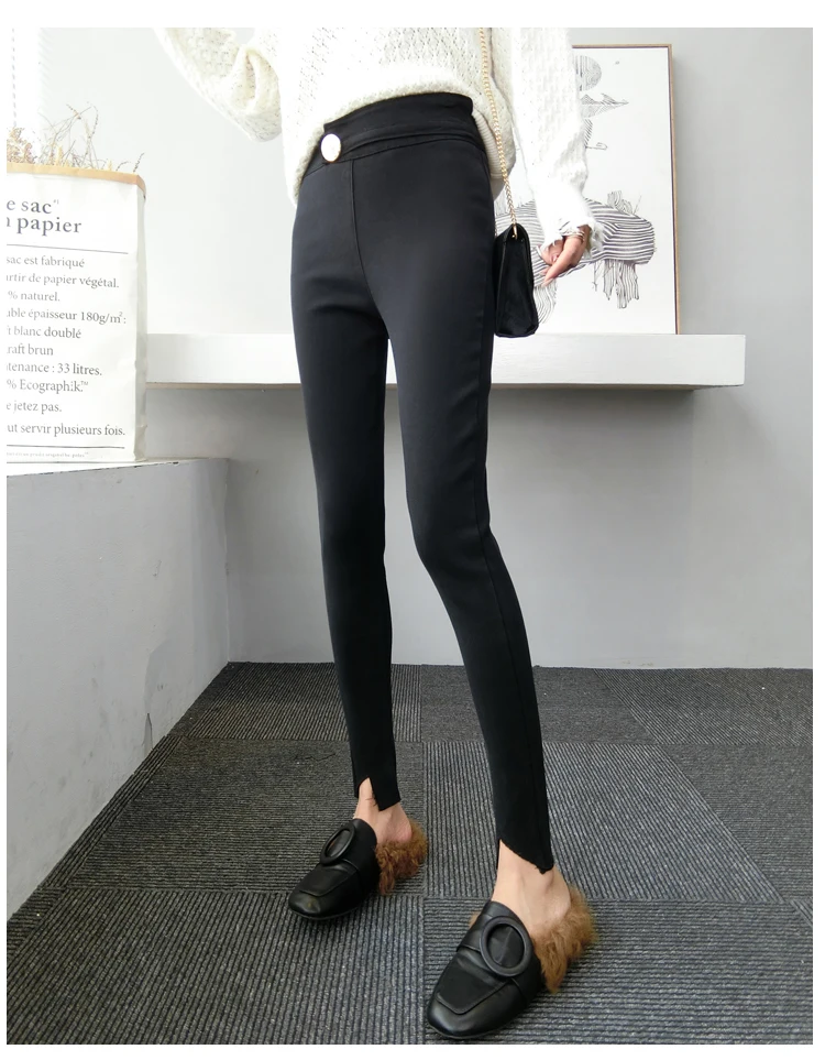 Fv2911 new autumn winter women fashion casual Ladies work wear nice Leggings Cashmere thick warm
