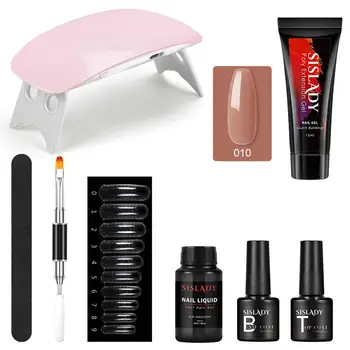 

SISLADY Nail Extension Nail Set With 6W UV LED USB Lamp Dryer Kit Tools Nail Gel Kit For Manicure Nail Art Sets Nail Polish Gel