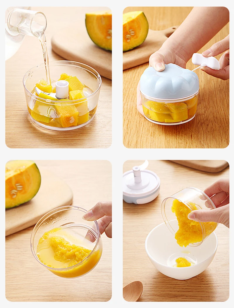 Mini 170ML Powerful Meat Grinder Garlic Press Ginger Grinding Vegetable Cutter Hand-power Food Chopper Mincer Mixer