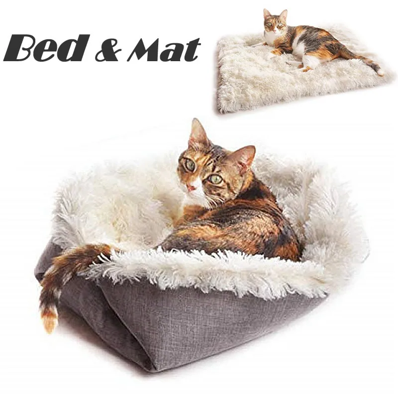 

Warm Pet Mat Dual-purpose Dog Bed Cat Mat Plush Cat Mattress Pet Dog Bed for Puppy Dog Beds Autumn and Winter