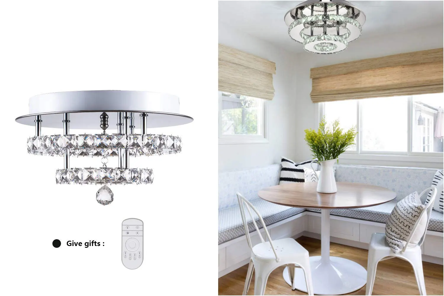 Lâmpada do Teto de Cristal Redonda para o Quarto Espelho Lâmpada Moderna Sala Estar Cabeceira Iluminação Interior Led 1 Luzes e Iluminação
