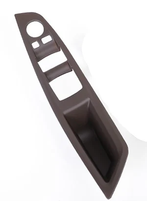 Автомобильная стильная Дверная панель подлокотника Защитная крышка наклейки для BMW 5 серии f10 f18 стеклоподъемные кнопки аксессуары для интерьера - Название цвета: dark Brown