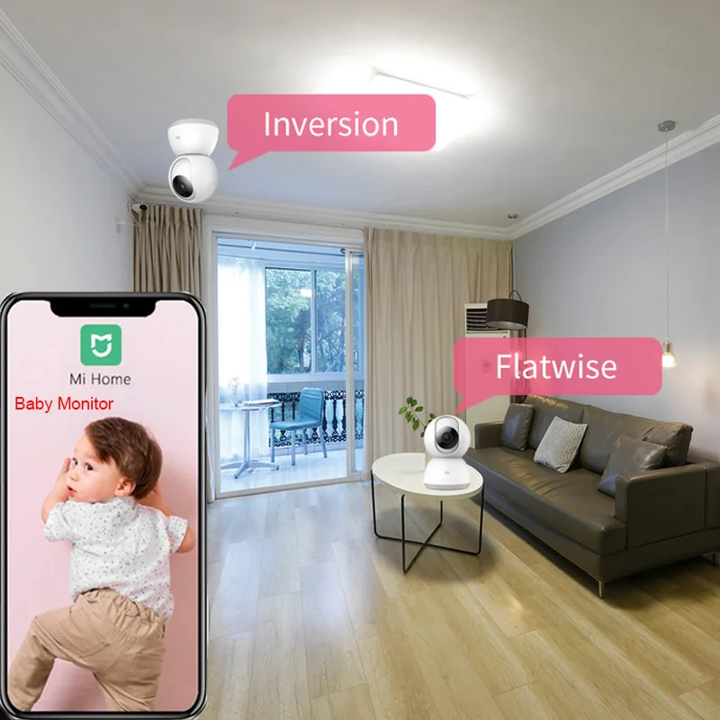 Обновленная версия Xiaomi IMI Smart camera веб-камера 1080P WiFi Pan-tilt ночное видение 360 Угол обзора видео камера Радионяня