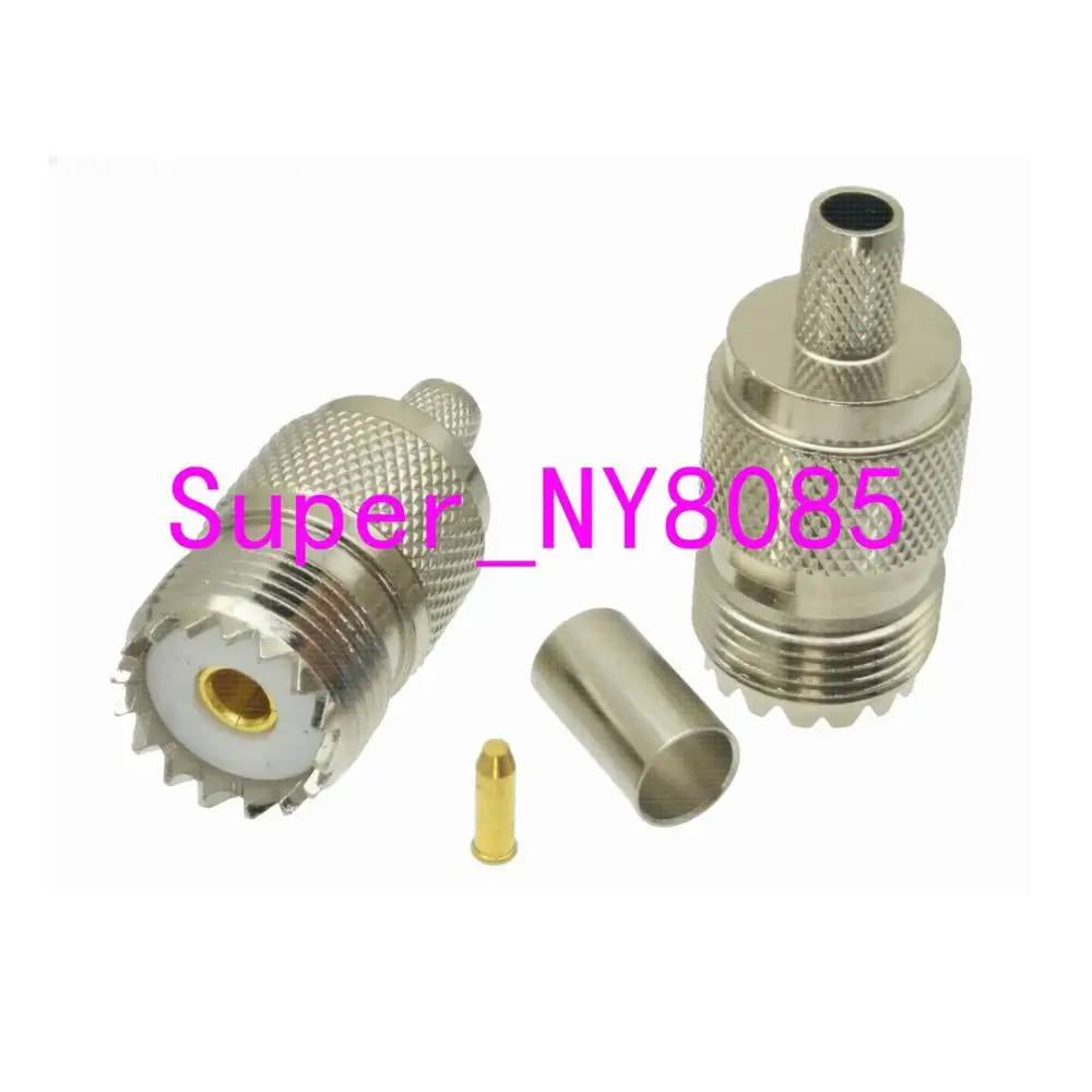 Коннектор UHF female SO239 jack обжимной RG8X RG 8X LMR240 4C 2V кабель|cable connector crimp|cable connectorl |