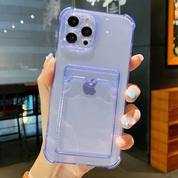 Stylish Shockproof Silicone Phone Case with Card Holder - Universal Design - 8Plus 7Plus (PURPLE)
