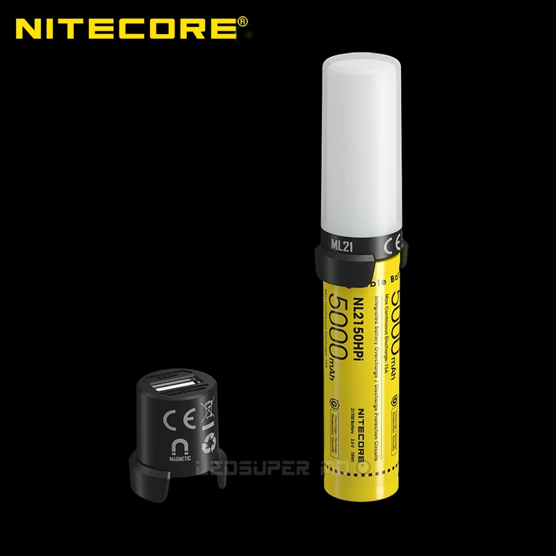 NITECORE Intelligent 21700 Battery System - MPB21 Kit with NL2150HPi & ML21 Light & Magnetic Power Bank