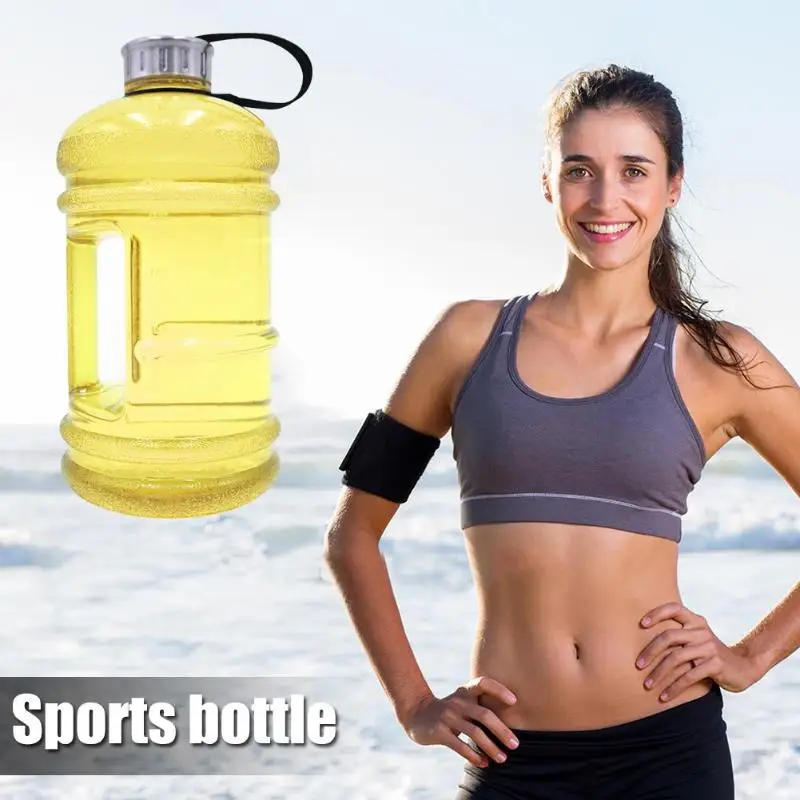 2.2L пластиковая бутылка для воды с большой емкостью, шейкер для уличных походов, герметичный, для тренировок, тренажерного зала, фитнеса, йоги, бутылка с большой чашкой, кувшин для воды