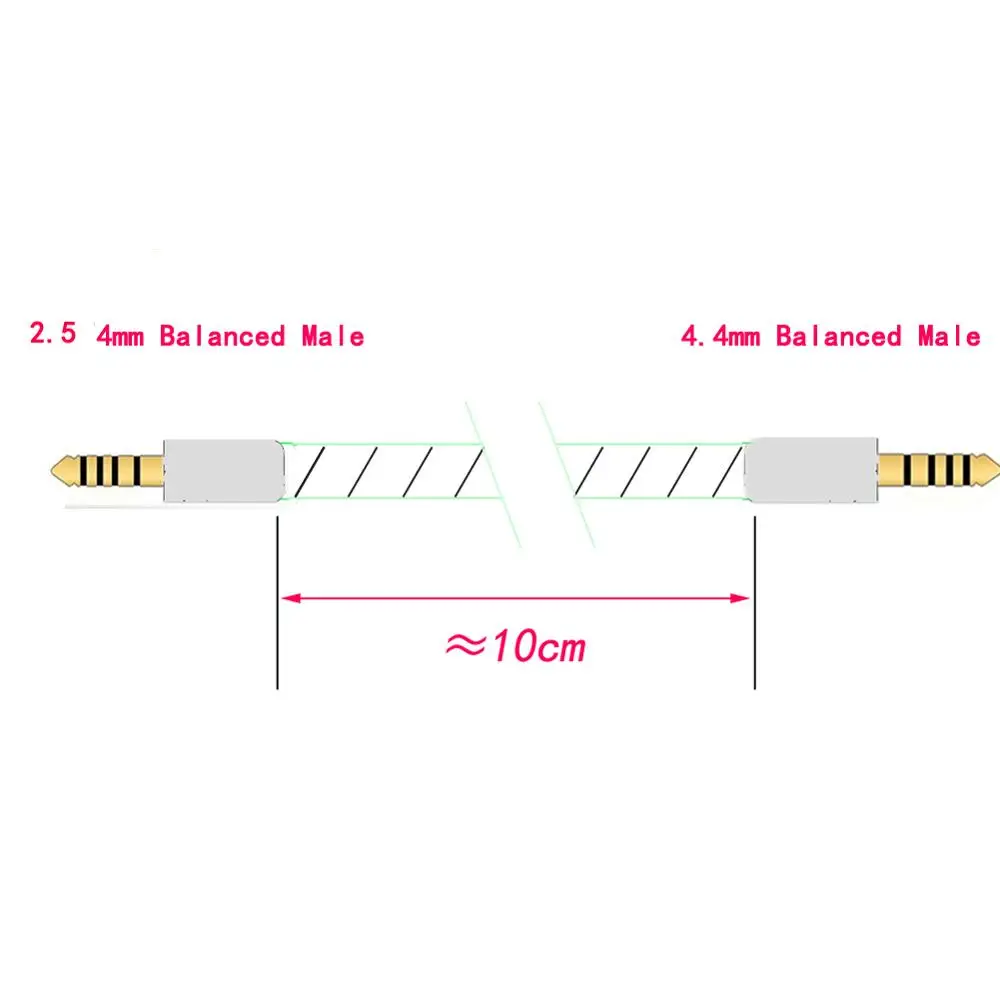Mesmo de Alta Macho para Adaptador Equilibrado para 4.4mm Thoulies Faça Você Fidelidade Único Cristal Cobre 4.4mm Masculino Adaptador Áudio Macho Balanceado Cabo 4.4 - Image 2