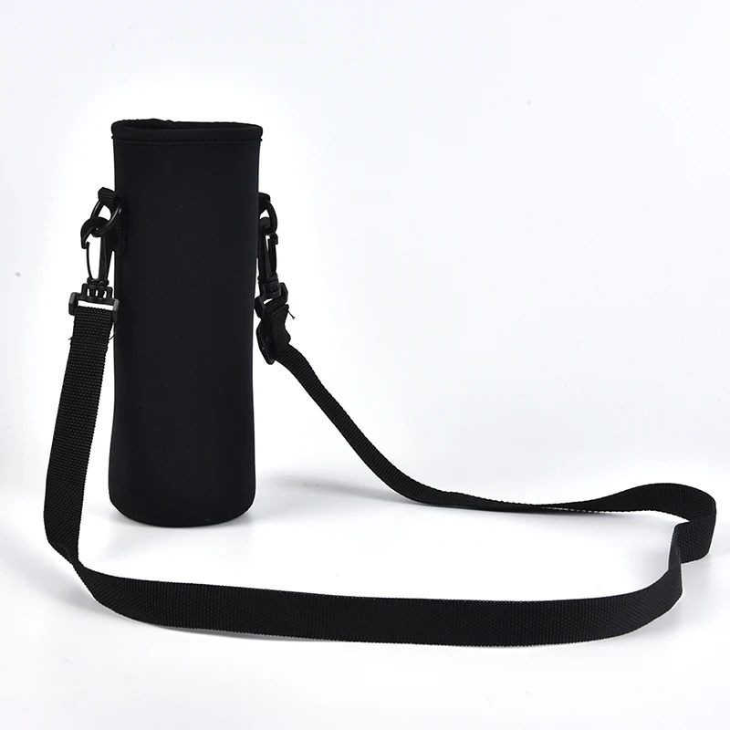 Water Bottle Sports Bottle Water Bag 36oZ/64oZ Water Bottle Cover Bag Pouch W/Strap Neoprene Water Pouch Holder Shoulder Strap Black Bottle Carrier Insulat