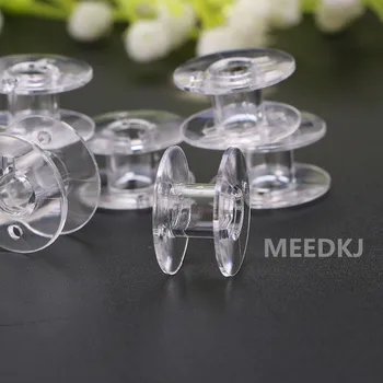 

10/20/30pcs Transparent Sewing Machine Bobbins Spools Empty Bobbins Spools Plastic Storage Box For Home Sewing Accessories Tools