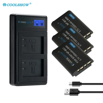

NP-BX1 Battery for Sony HX300 HX400 HX50 HX60 DSC RX1 RX100 AS100V AS300 M3 M2 AS15 WX350 Bateria BX1 LED USB Charger