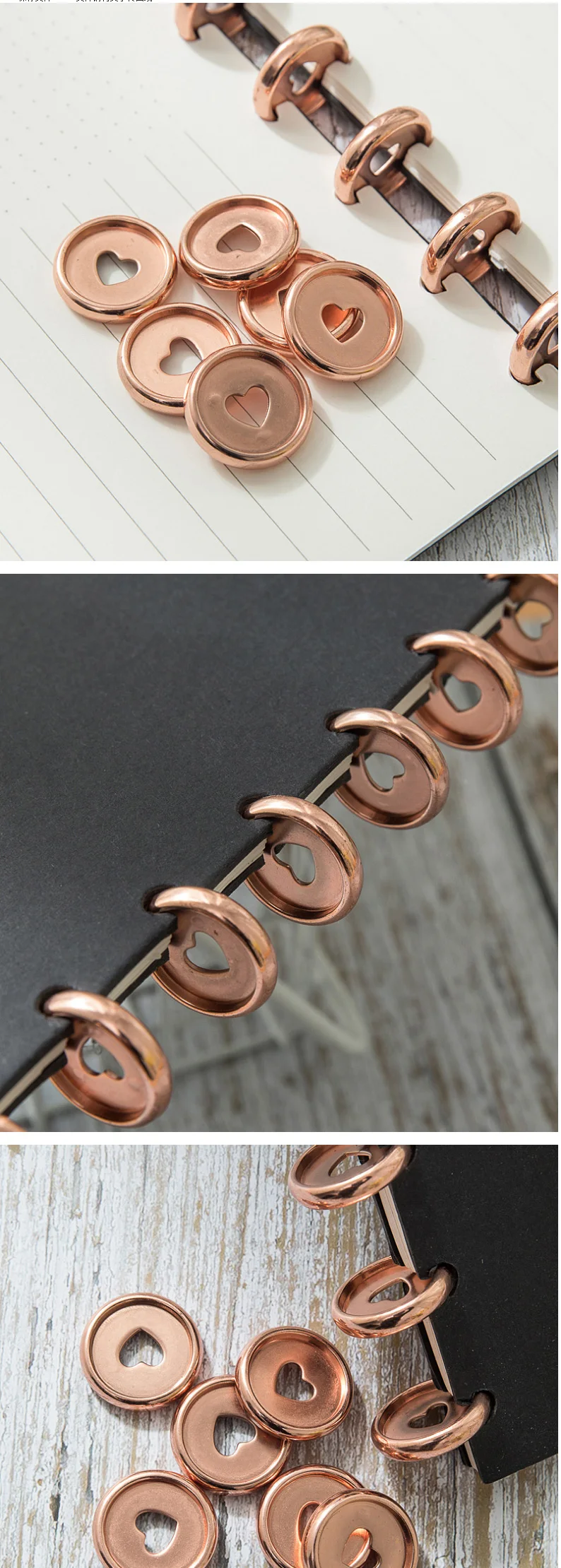 Coloridas de Plástico Peças Vinculativo Anel Disco Cor Solto Rolo Cogumelo Buraco Interior Livros Escritório Suprimentos Faça Você Mesmo Caderno Fichário 50 7 High Quality Material escolar e de escritório
