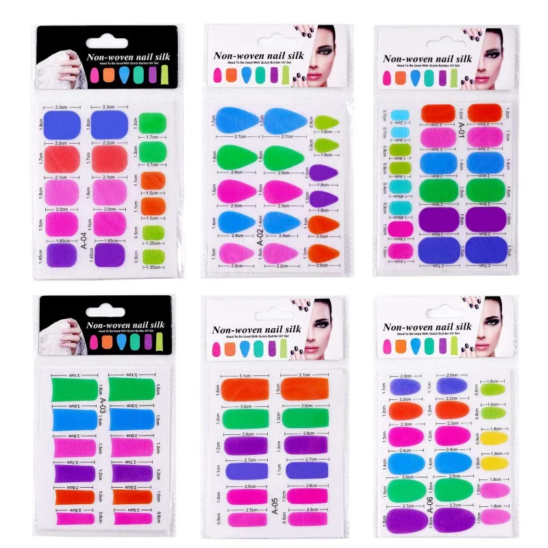 Для наращивания акрилового геля, для строительства, стекловолокно, для маникюра, советы, расширенные наборы и наборы, 6 шт., для наращивания ногтей, шелк, стекловолокно, Новое поступление