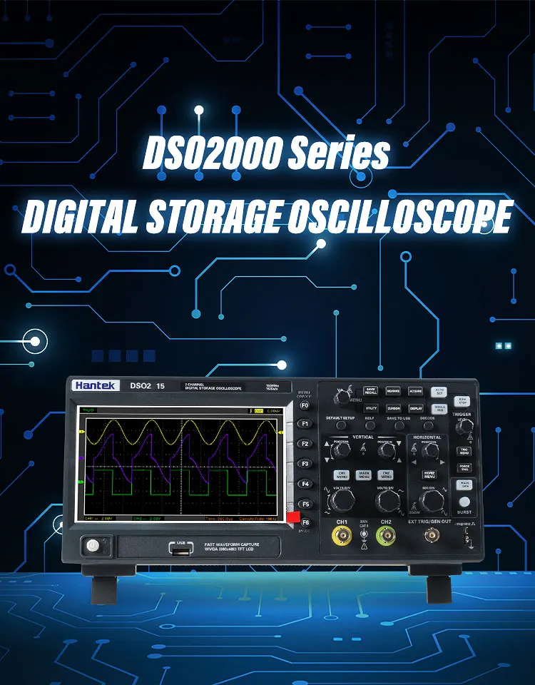 Digital Oscilloscope Hantek Digital Oscilloscope DSO2D15 2 Channels 150Mhz Storage