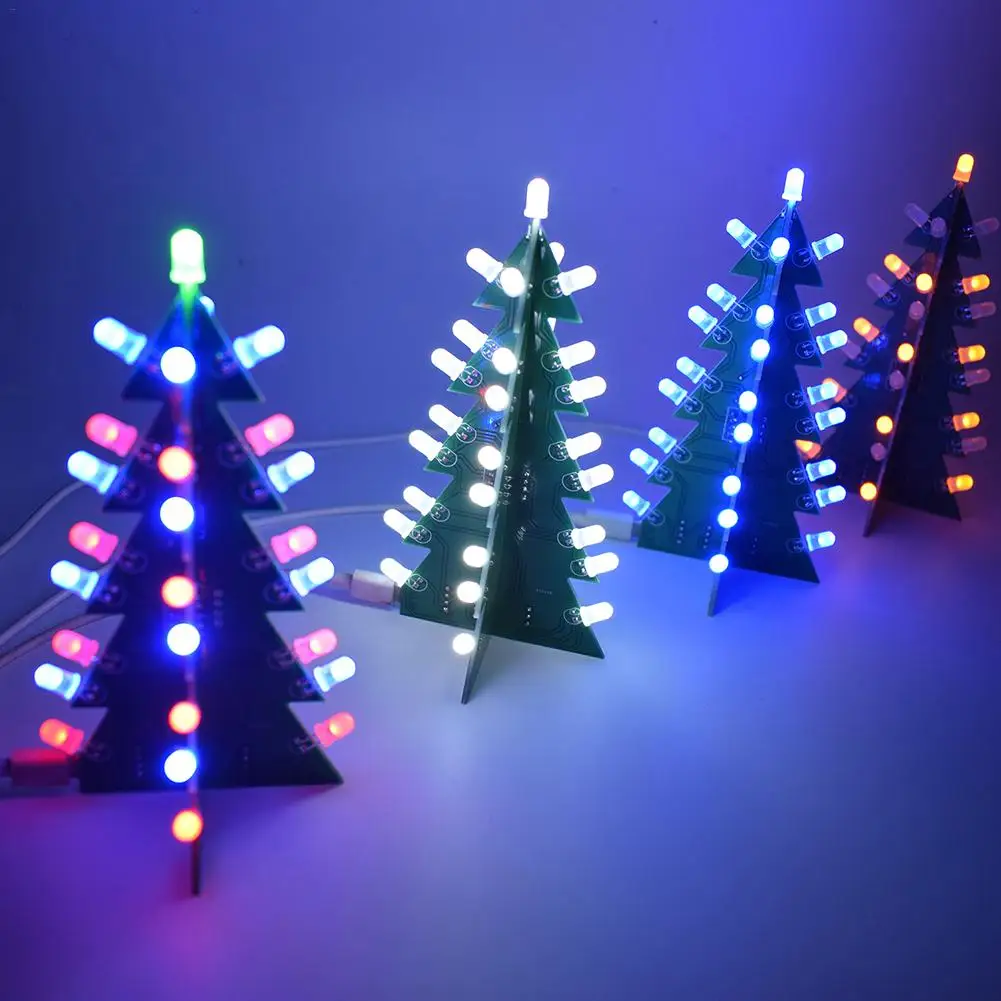 DIY звезда мигающий 3D светодиодный переключатель для украшения рождественской елки разный эффект одной кнопкой