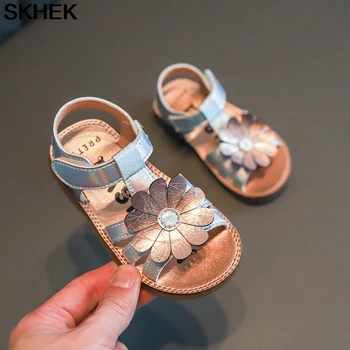 

SKHEK Summer Style Girls Sandals Children Toddler Kids Girls Beach Sandals Cute Bow Girls Princess Shoes 1-8 Years